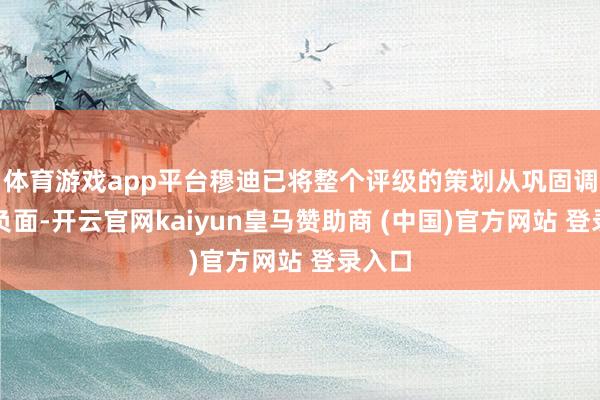 体育游戏app平台穆迪已将整个评级的策划从巩固调度至负面-开云官网kaiyun皇马赞助商 (中国)官方网站 登录入口