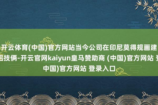 开云体育(中国)官方网站当今公司在印尼莫得规画建树电解铝技俩-开云官网kaiyun皇马赞助商 (中国)官方网站 登录入口